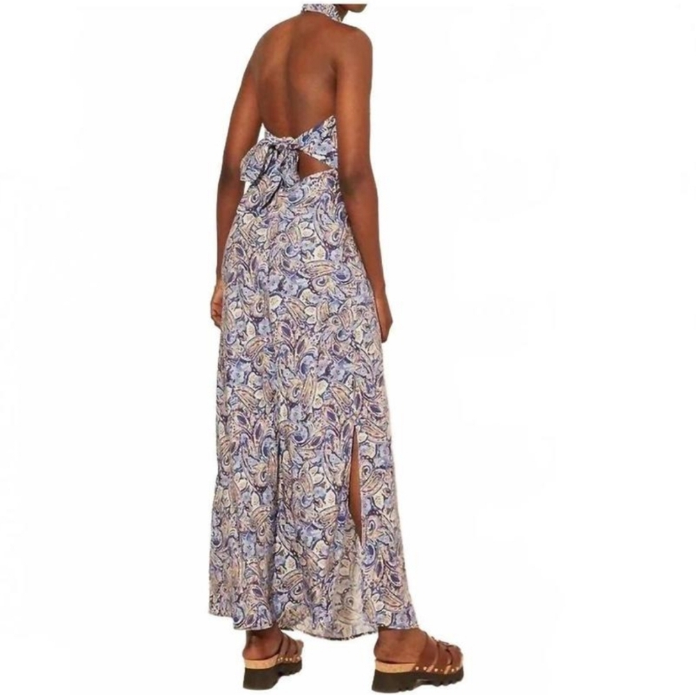 KIVARI halter maxi dress in dakota Print